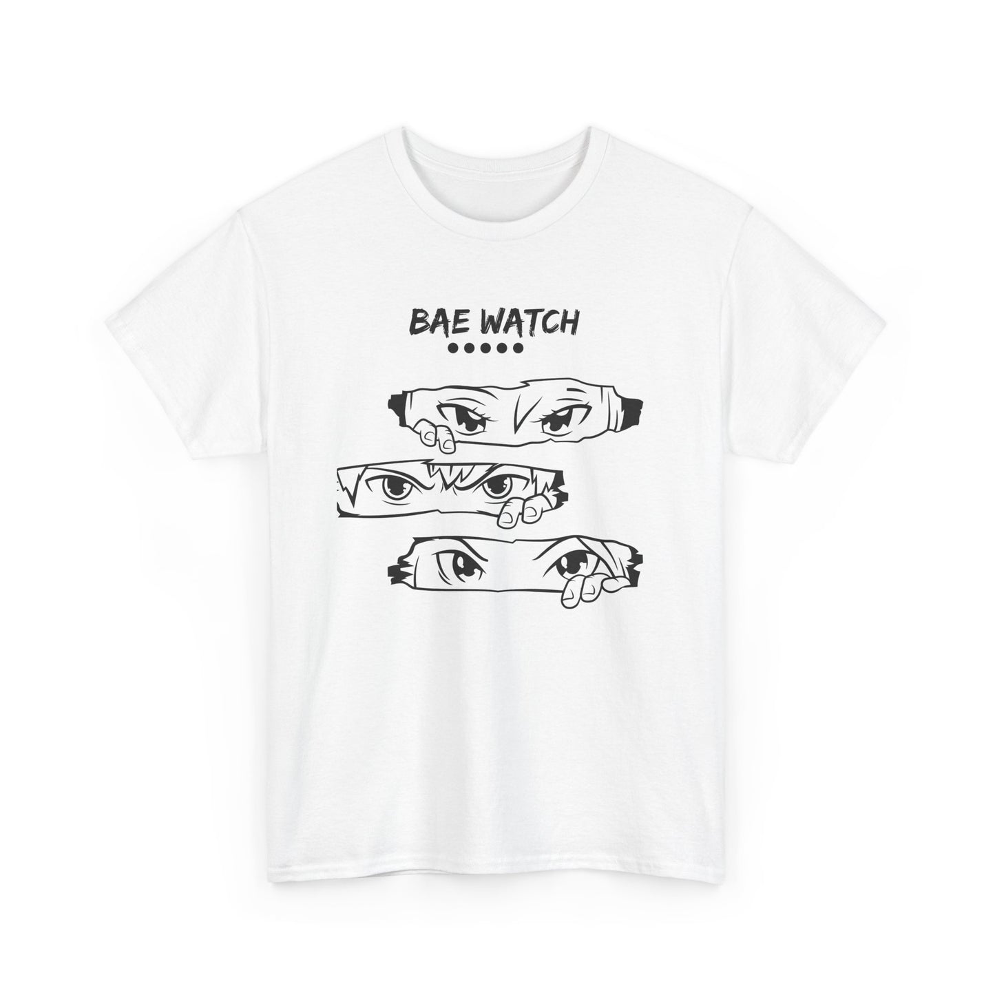 Bae Watch Unisex Heavy Cotton Tee - Fun and Playful Graphic Tee for Couples
