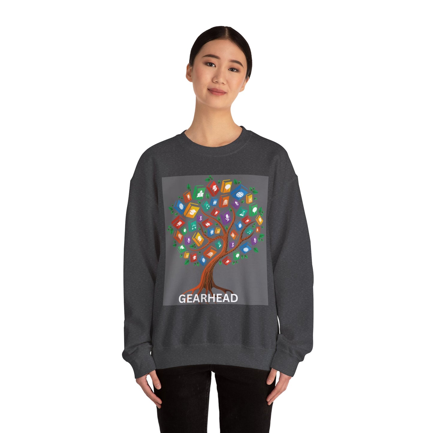 Gearhead Tree Graphic Unisex Crewneck Sweatshirt - Cozy & Stylish