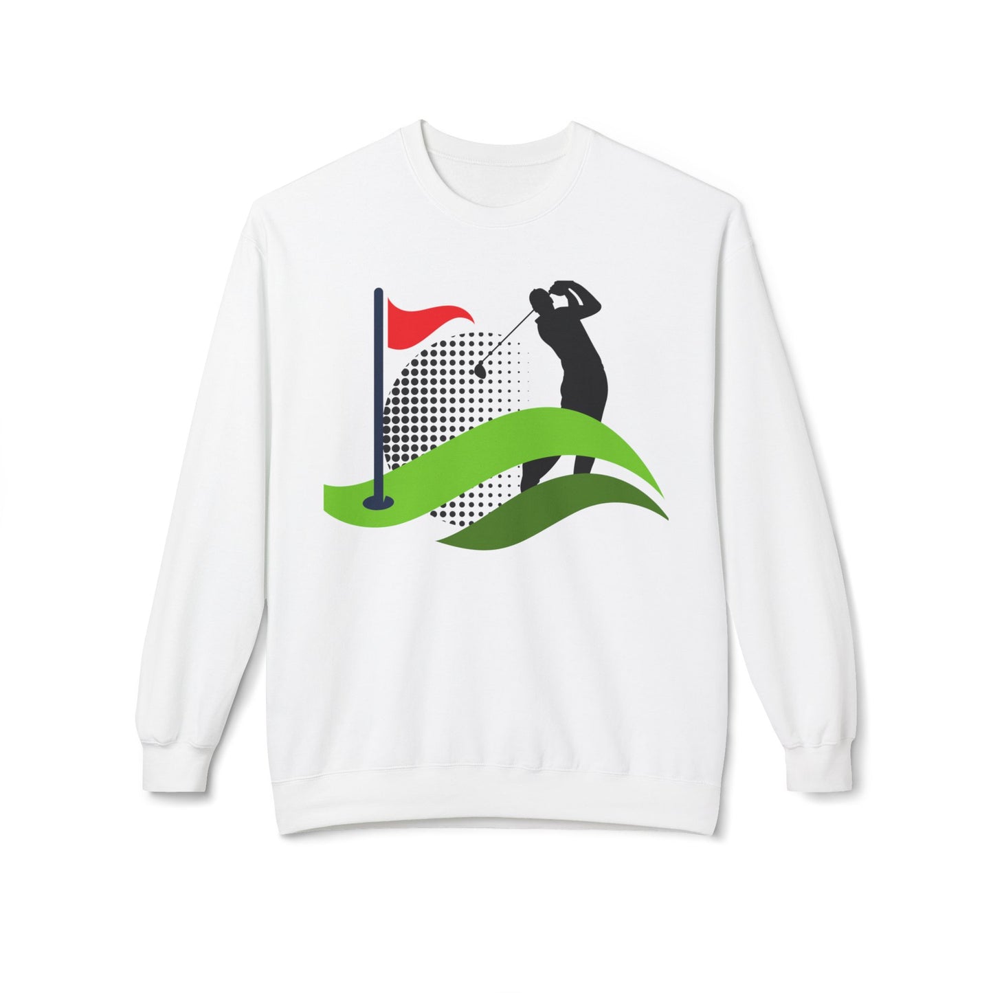 Golf Lover's Unisex Fleece Crewneck Sweatshirt - Perfect for Sports Enthusiasts