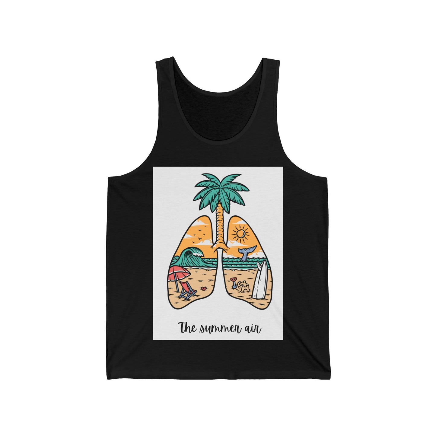 Summer Vibes Unisex Jersey Tank Top | Beachwear, Vacation, Outdoor Activities, Gift for Her/Him, Relaxed Fit