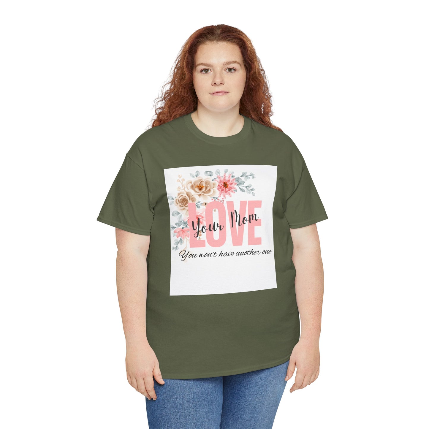 Love You Mom Unisex Heavy Cotton Tee - Perfect Gift for Mother's Day