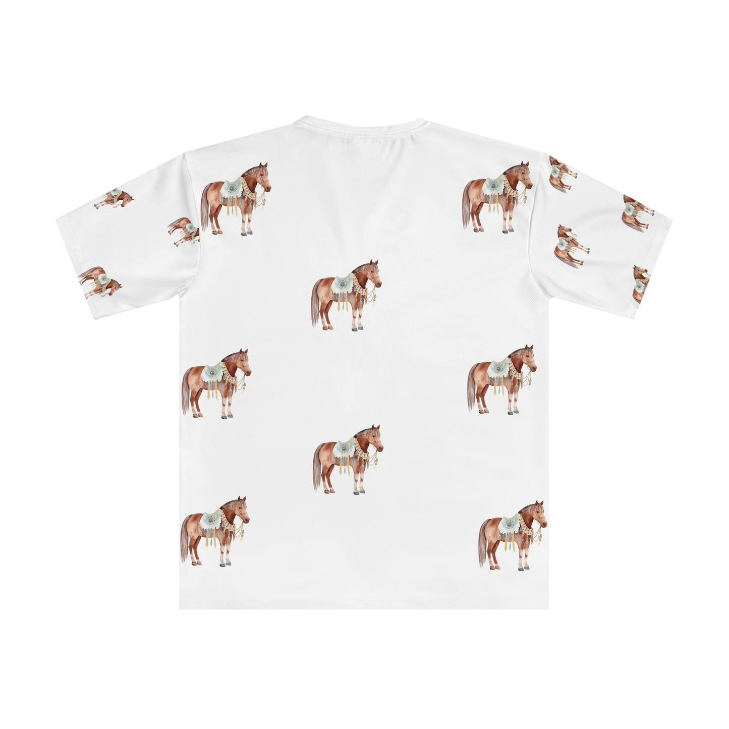 ‘Brown Horses’ Men's Loose T-shirt (AOP)