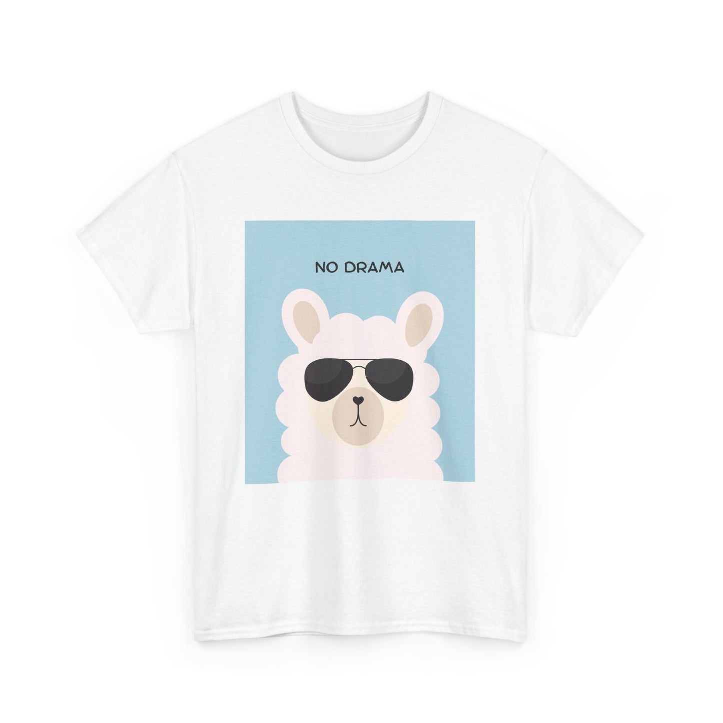Chill Vibes Tee - No Drama Design, Casual T-Shirt, Gift for Llama Lovers, Everyday Wear, Fun Graphic Shirt