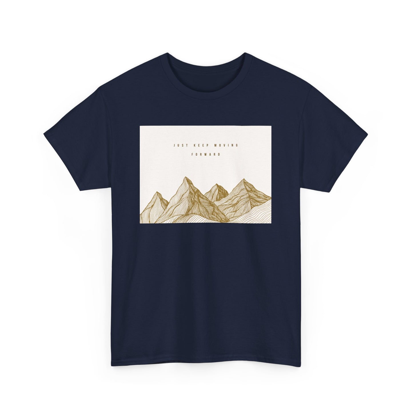 Mountain Graphic Unisex Heavy Cotton Tee - Just Keep Moving