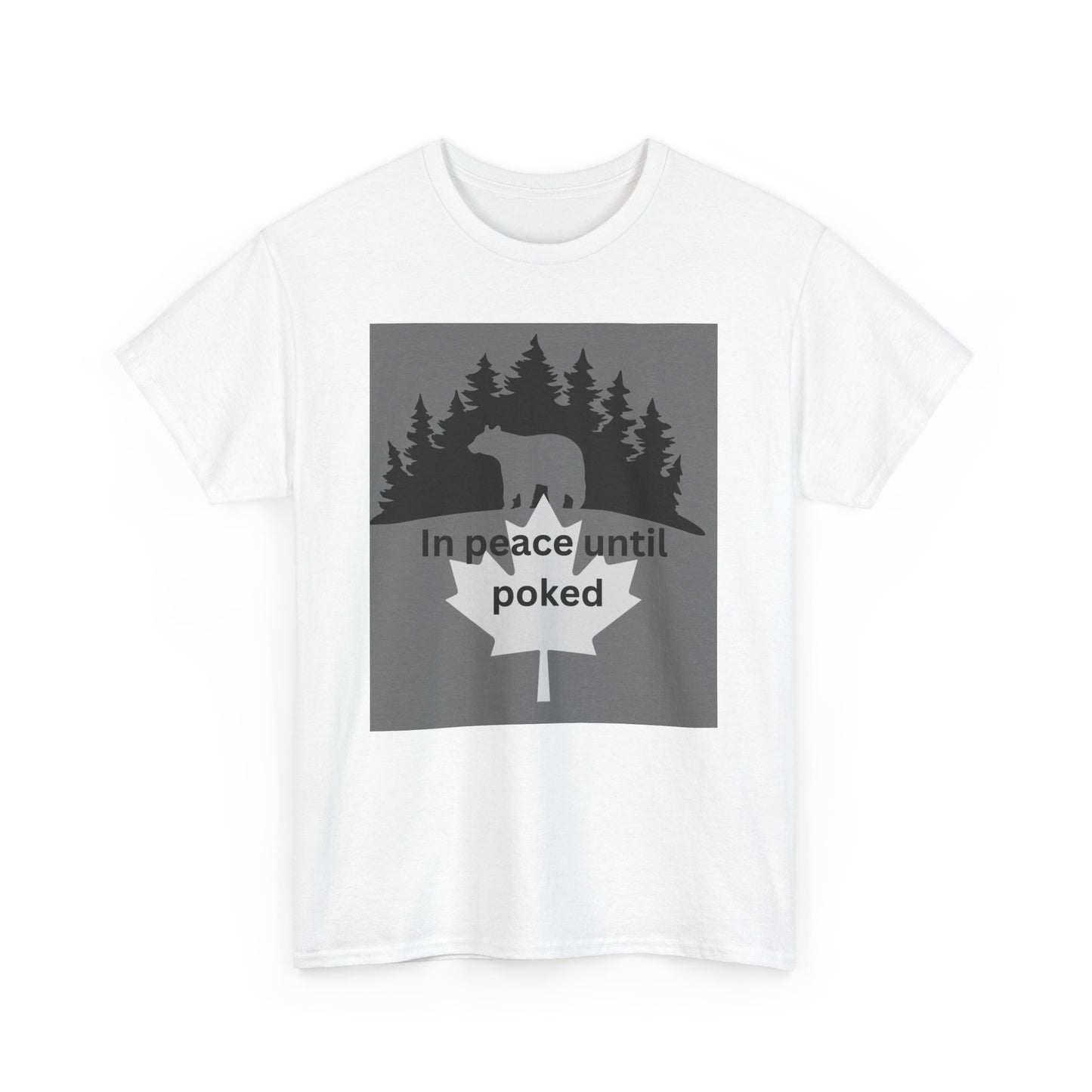 Unisex Heavy Cotton Tee - 'In Peace Until Poked' Graphic Shirt for Nature Lovers