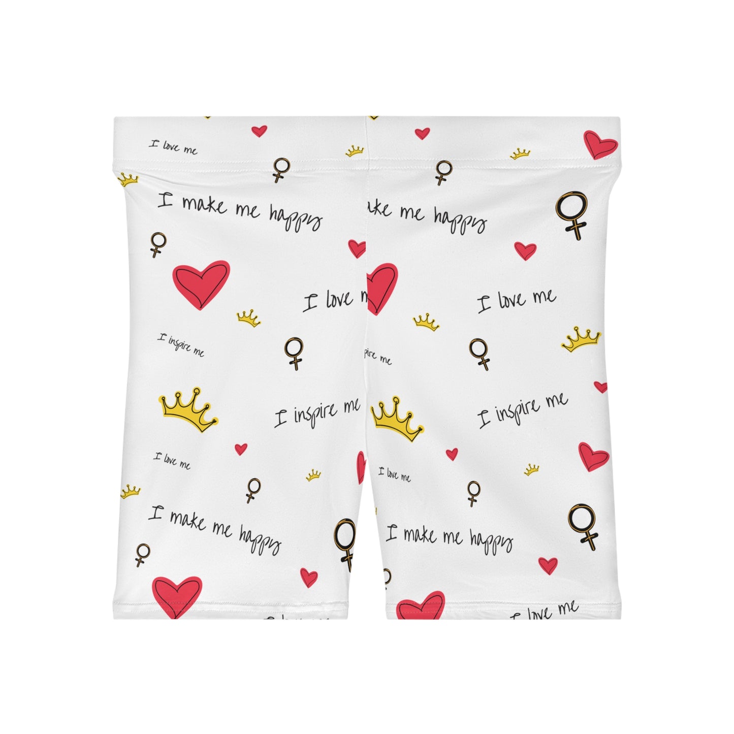 ‘I Love Me’ Women's Biker Shorts (AOP)
