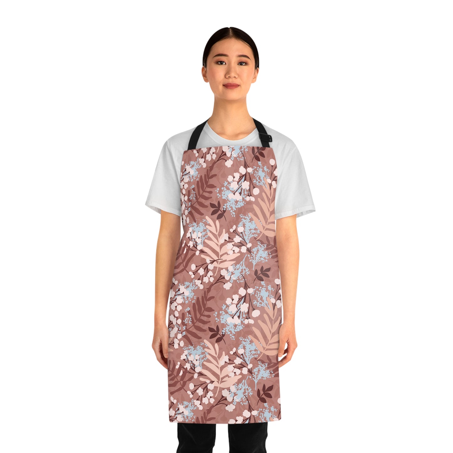 Floral Design Chef Apron for Home Cooking and Baking
