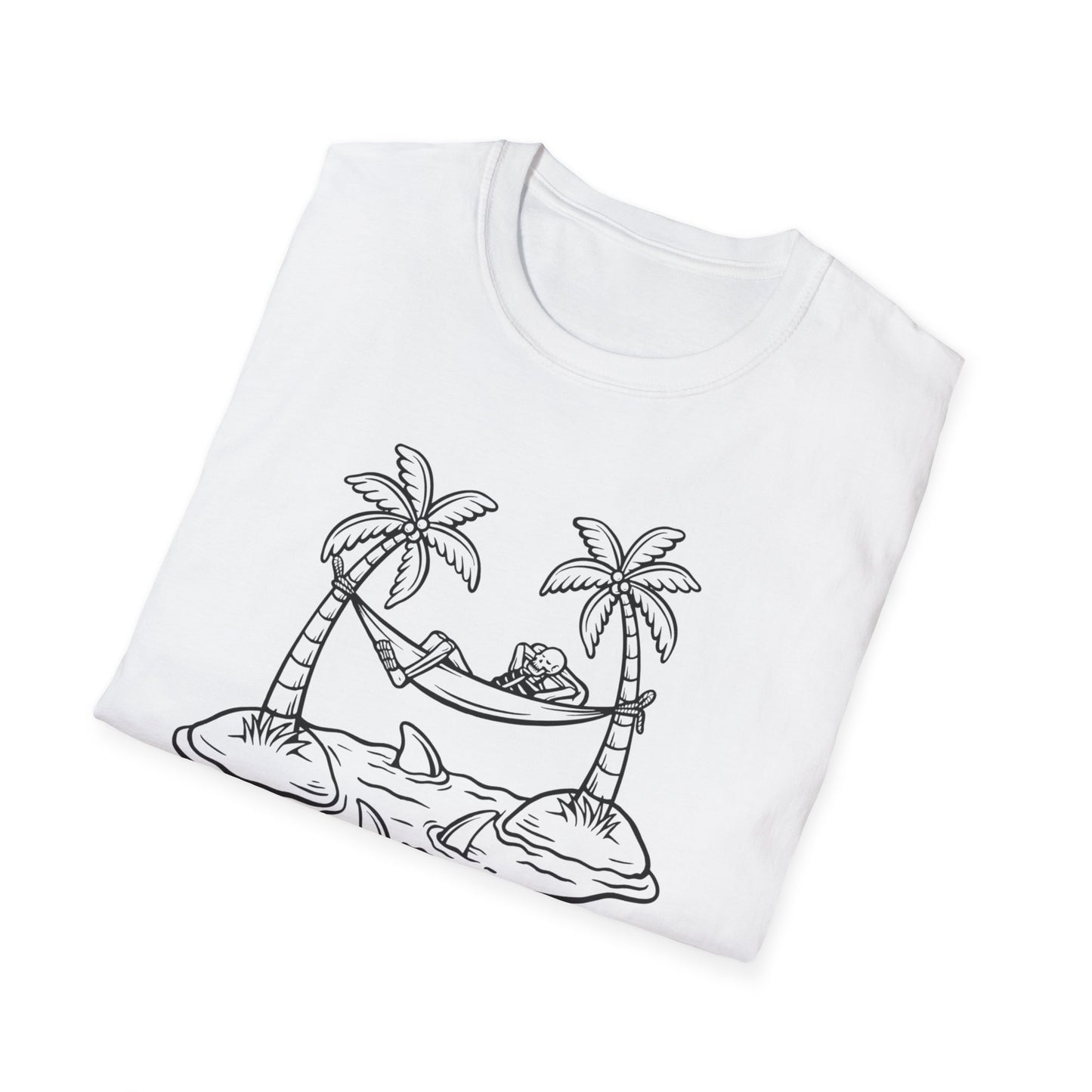 Relaxing Paradise T-Shirt with Hand-Drawn Design, Beach Vibes Tee, Summer Apparel, Eco-Friendly Gift, Vacation Essential