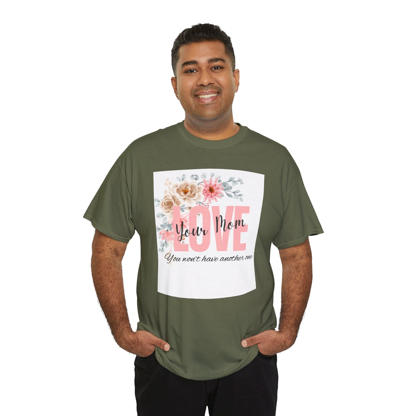 Love You Mom Unisex Heavy Cotton Tee - Perfect Gift for Mother's Day