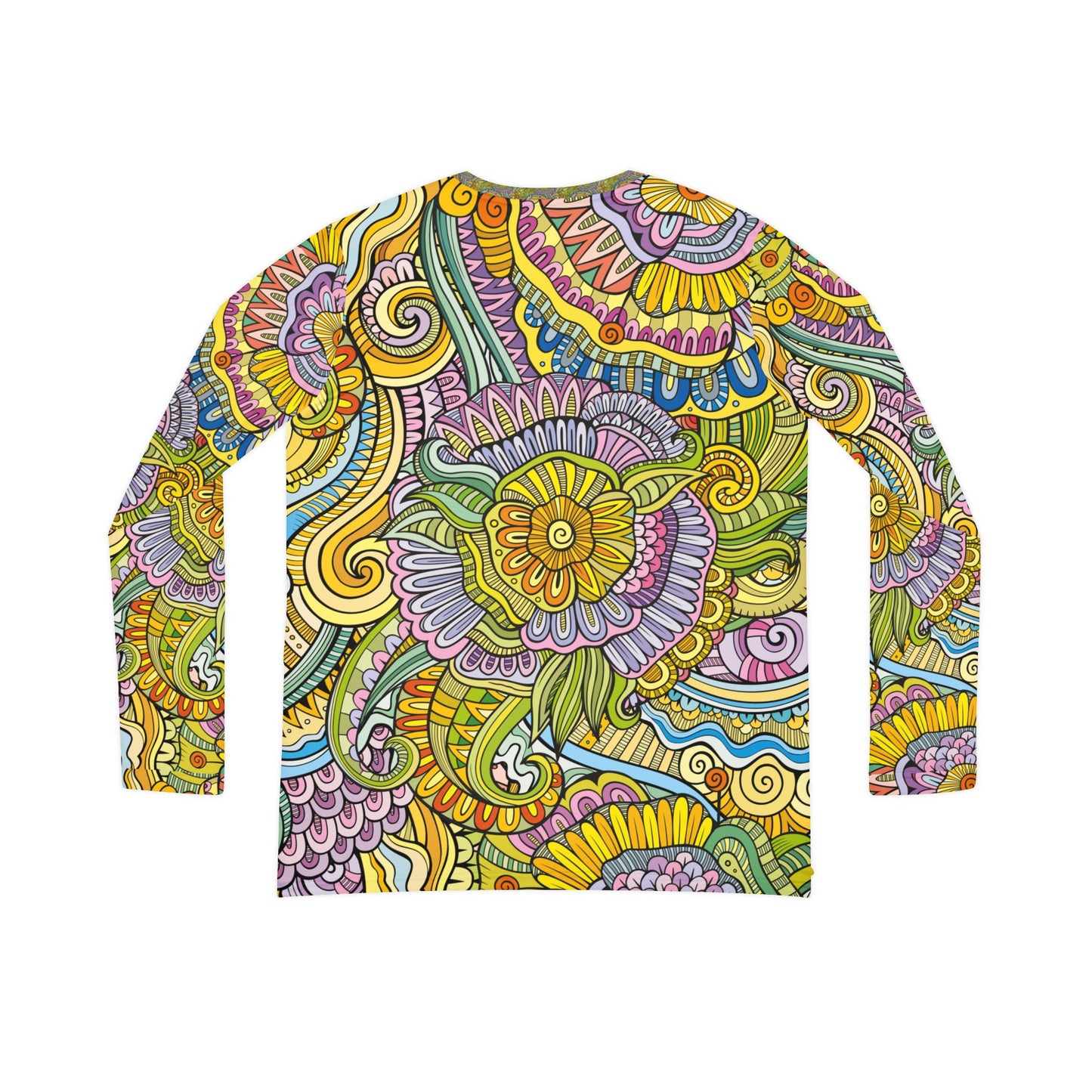Colorful Floral Women's Long Sleeve V-Neck Shirt - Perfect for Spring and Everyday Wear