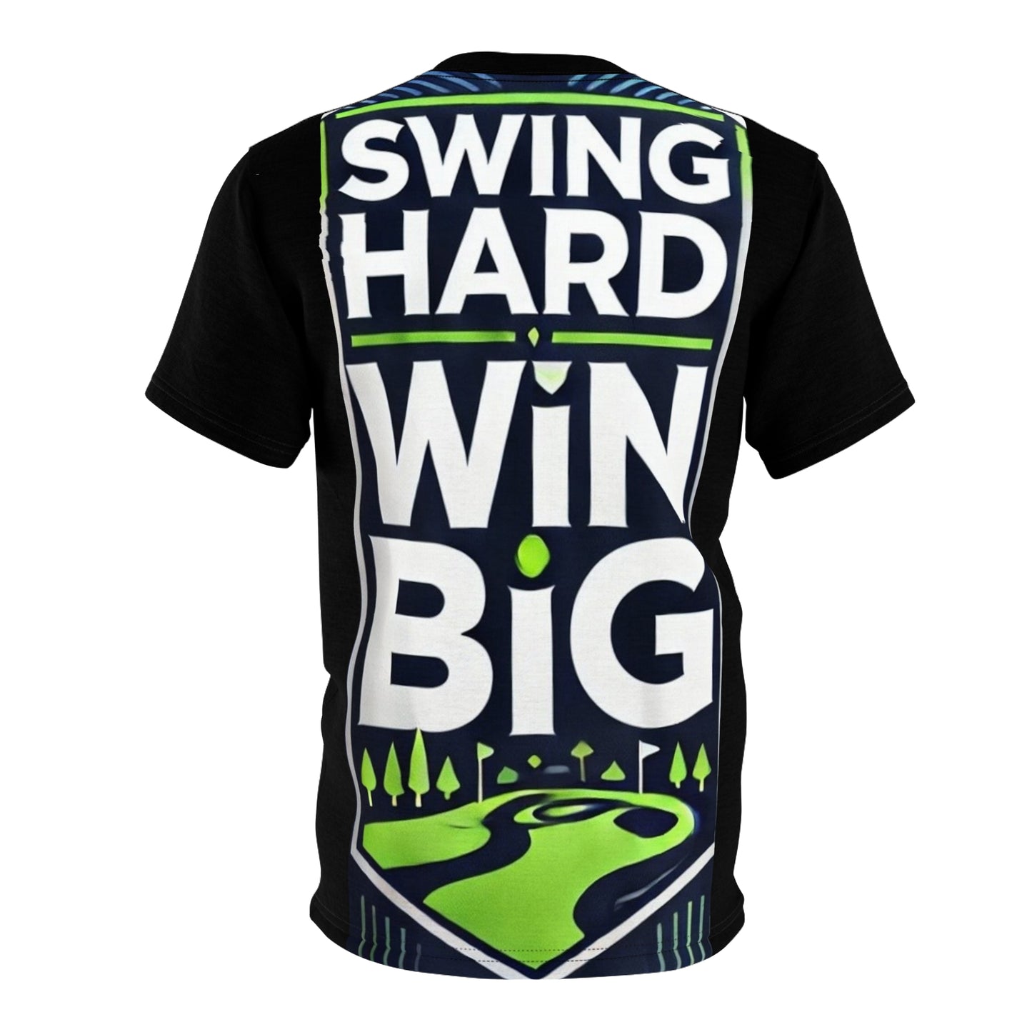 ‘Swing Hard’ Unisex Cut & Sew Tee (AOP)