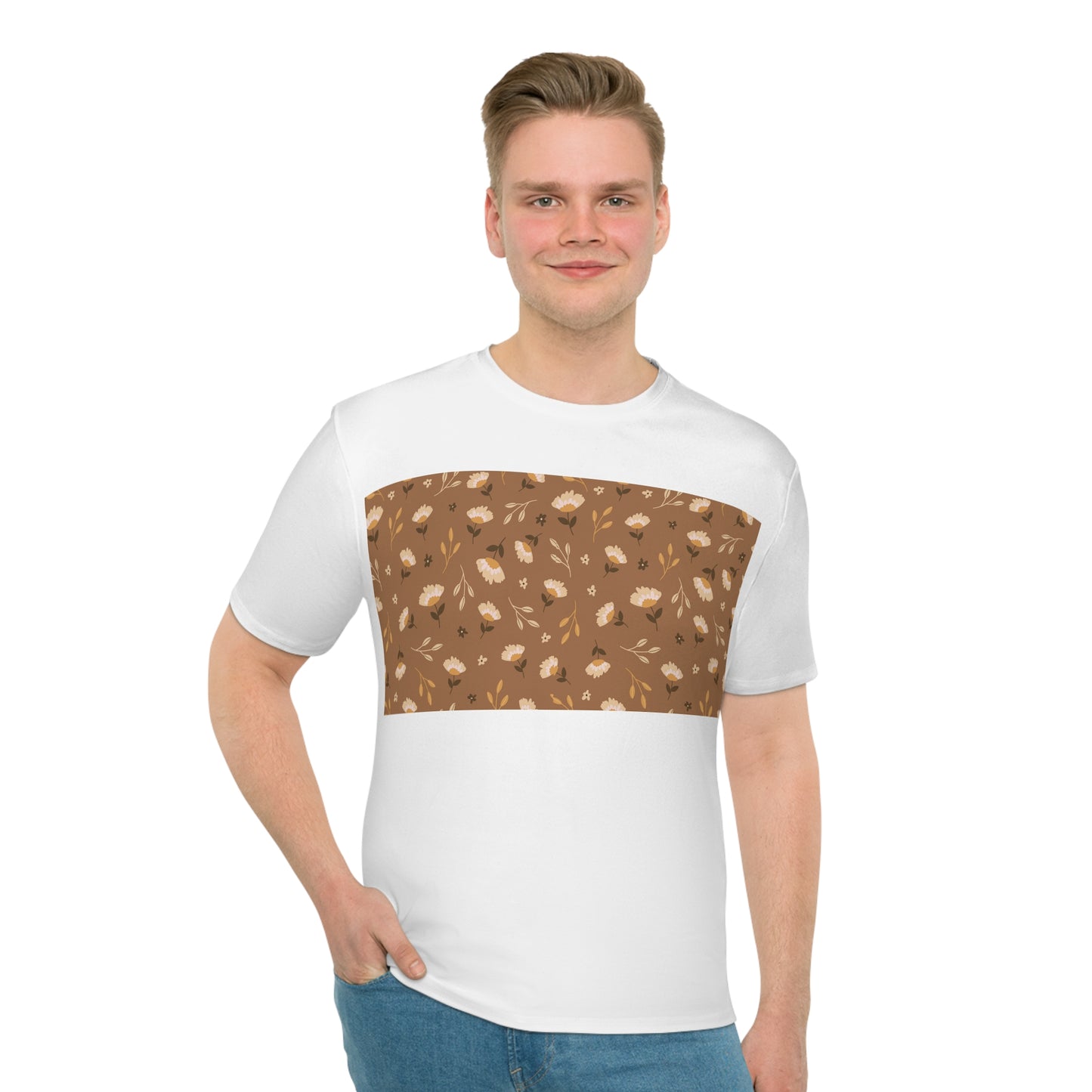 ‘Brown’ Men's Loose T-shirt (AOP)