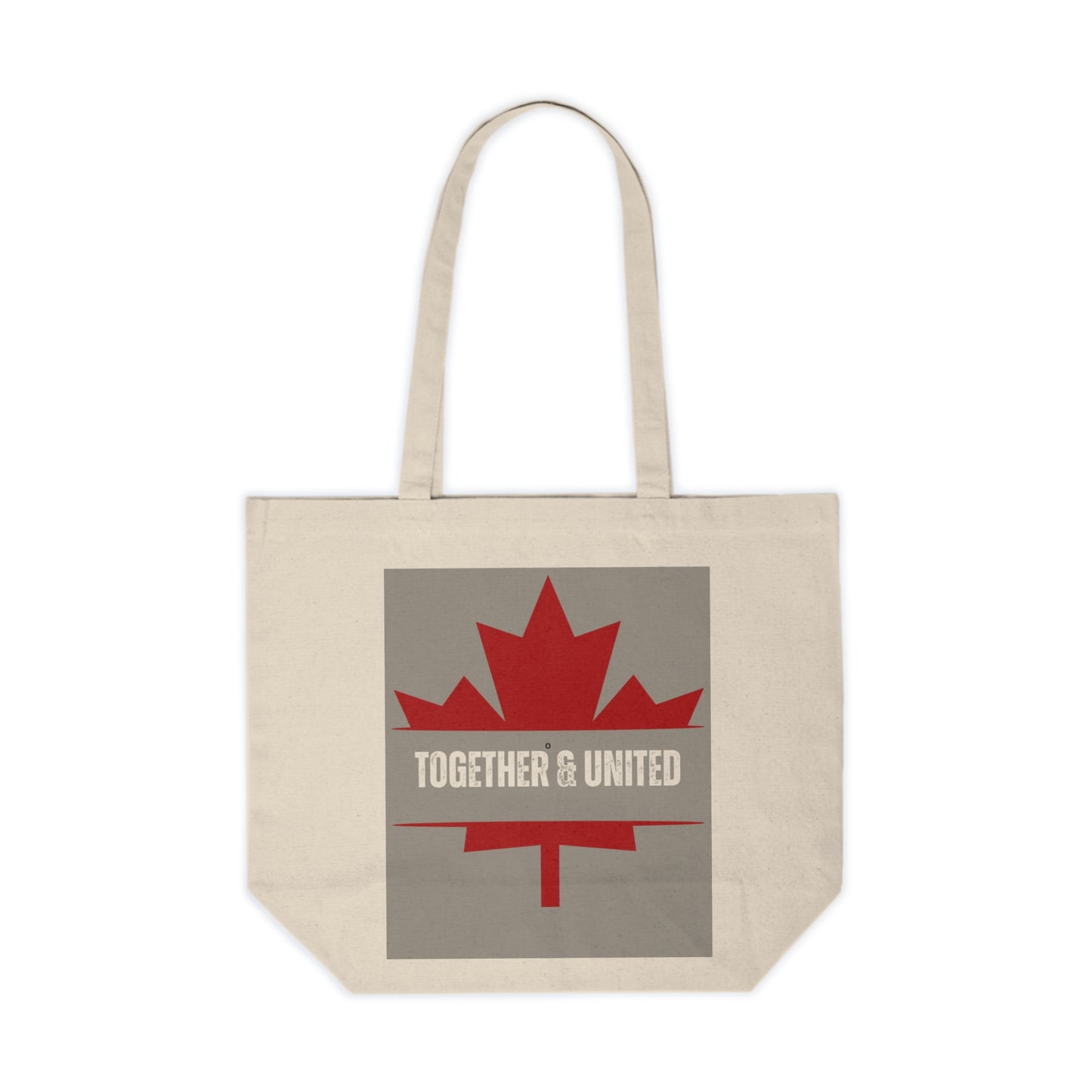 Together & United Canvas Shopping Tote - Eco-Friendly Tote Bag for Canadians