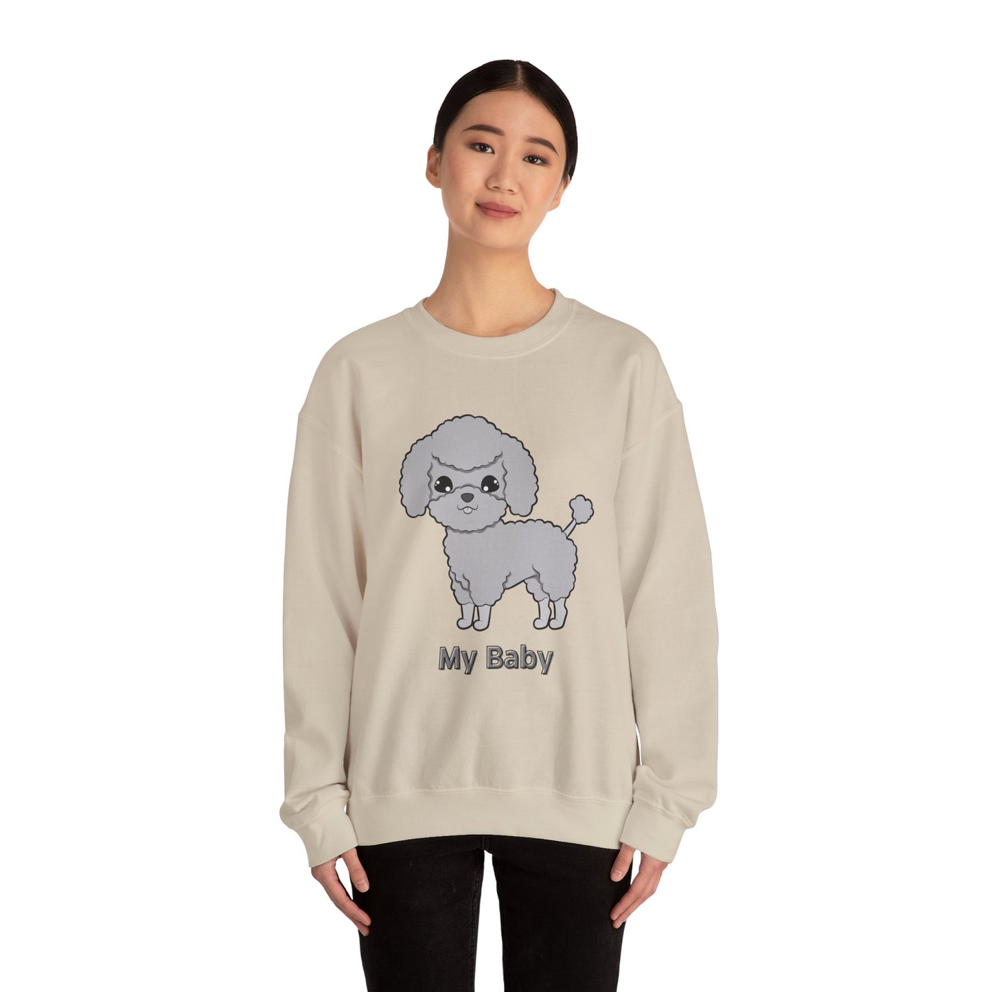 ‘My Baby’ Personalized Unisex Heavy Blend™ Crewneck Sweatshirt. Replace My Baby with your dog’s name