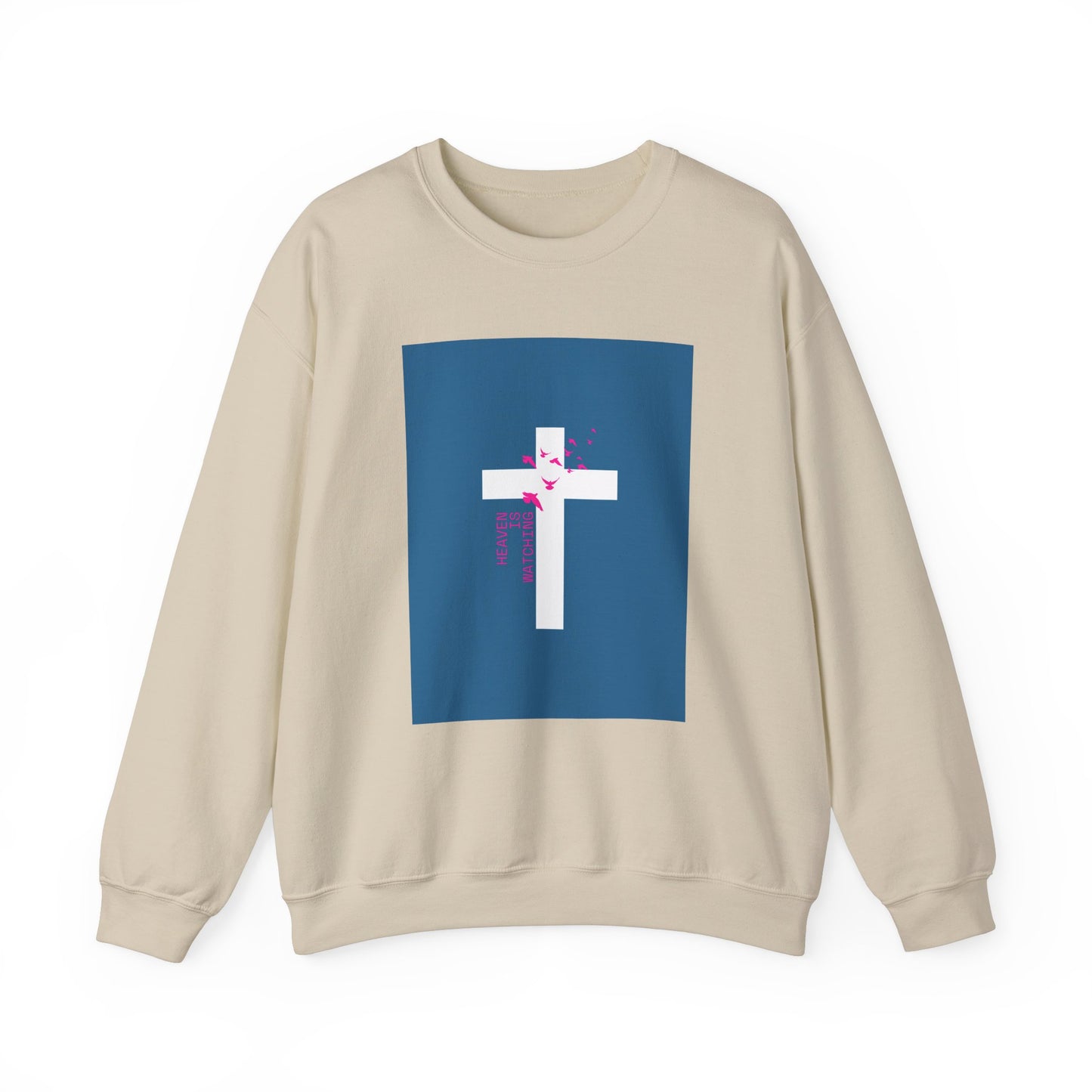 Inspirational Cross Design Unisex Crewneck Sweatshirt - Faith & Love
