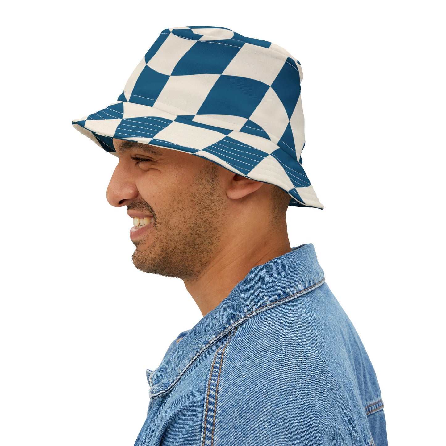 Stylish Checkerboard Bucket Hat for Summer Adventures, Beachwear, Festival Fashion, Outdoor Activities, Great Gift Idea