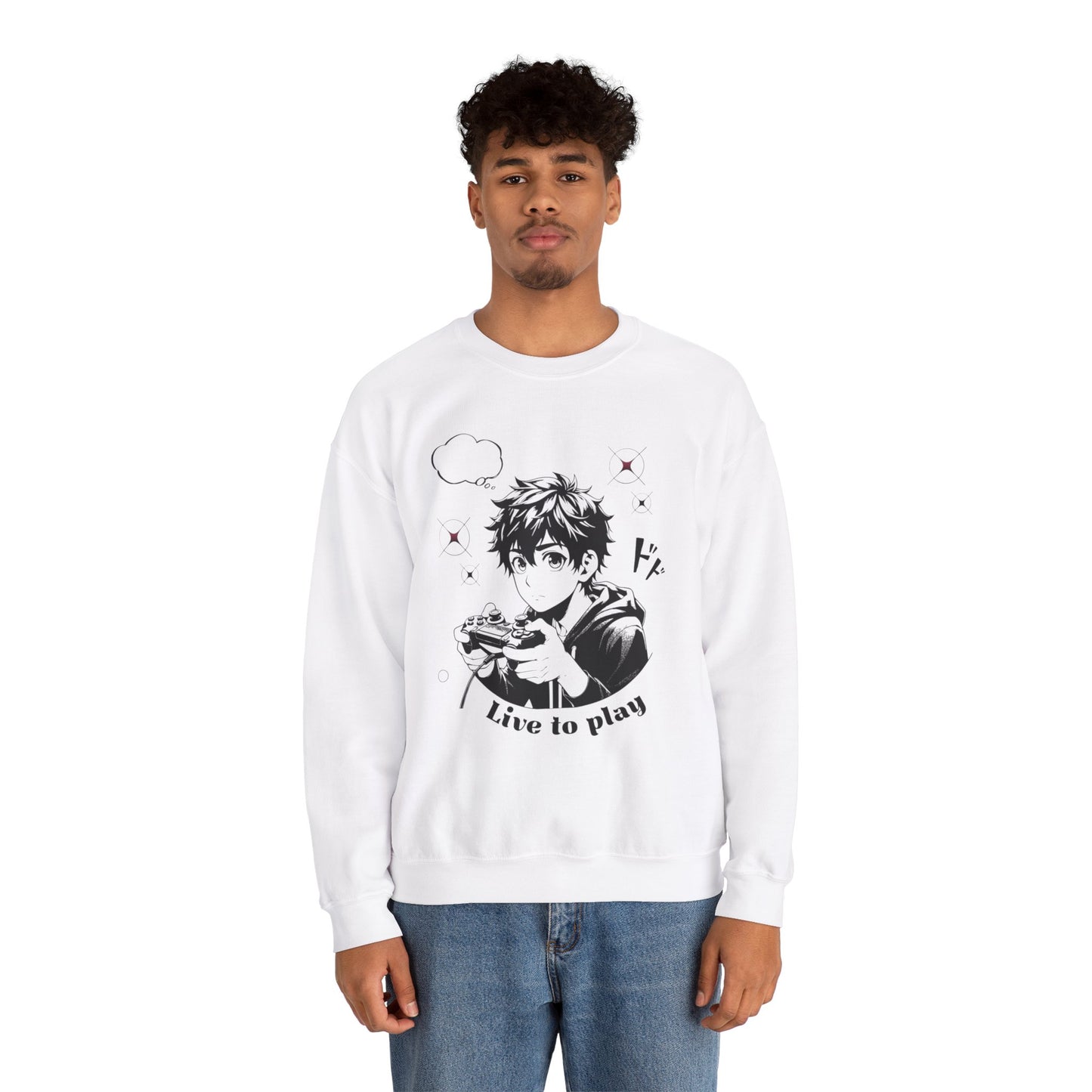 Live to Play Unisex Crewneck Sweatshirt - Cozy Gamer Apparel