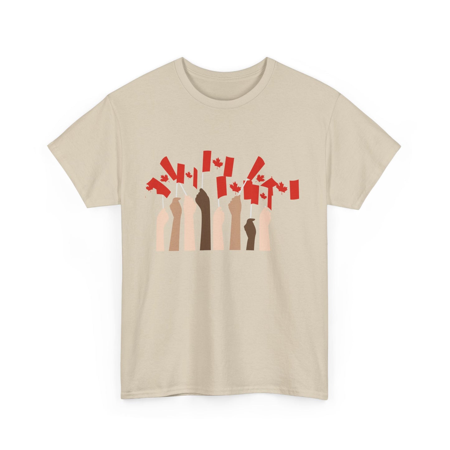 Canadian Pride Unisex Heavy Cotton Tee - Celebrate Canada Day with Unity Design