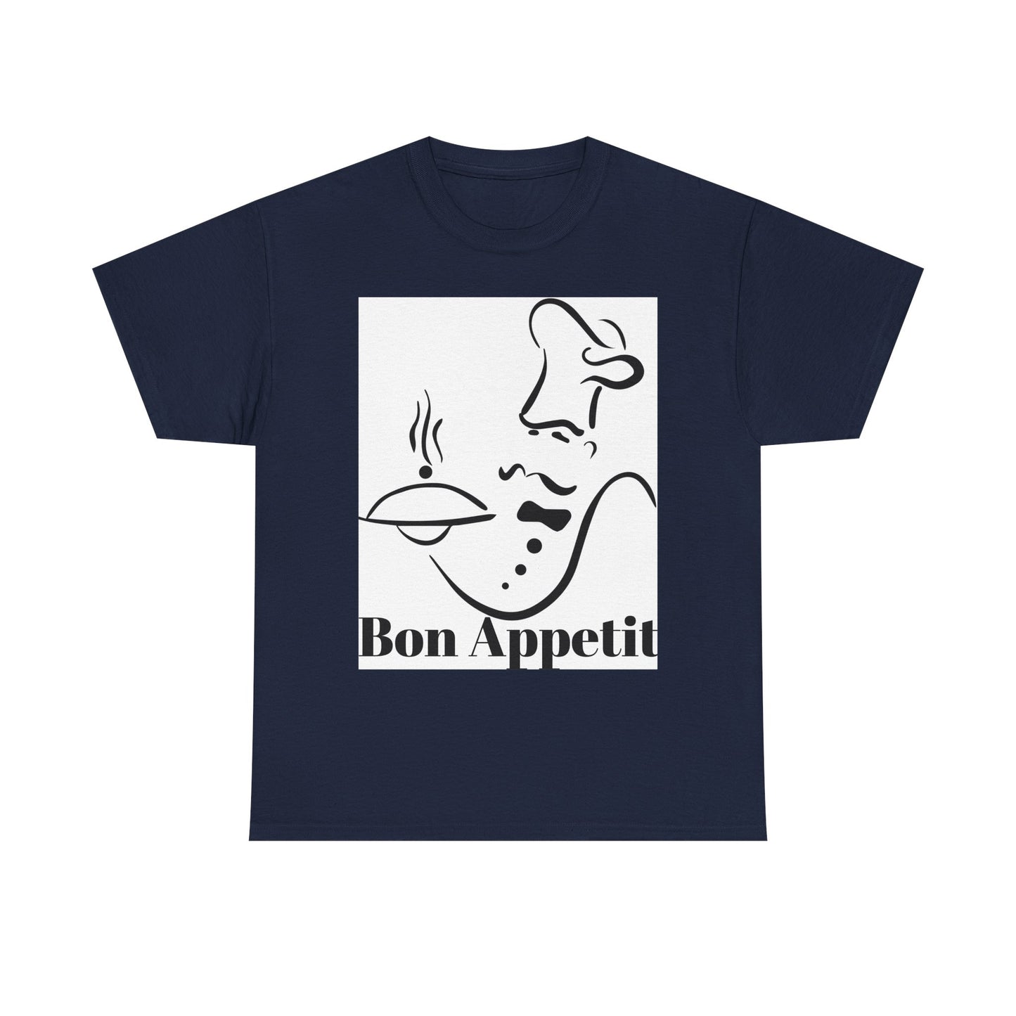 Bon Appetit Chef Unisex Heavy Cotton Tee - Perfect for Food Lovers & Culinary Chefs