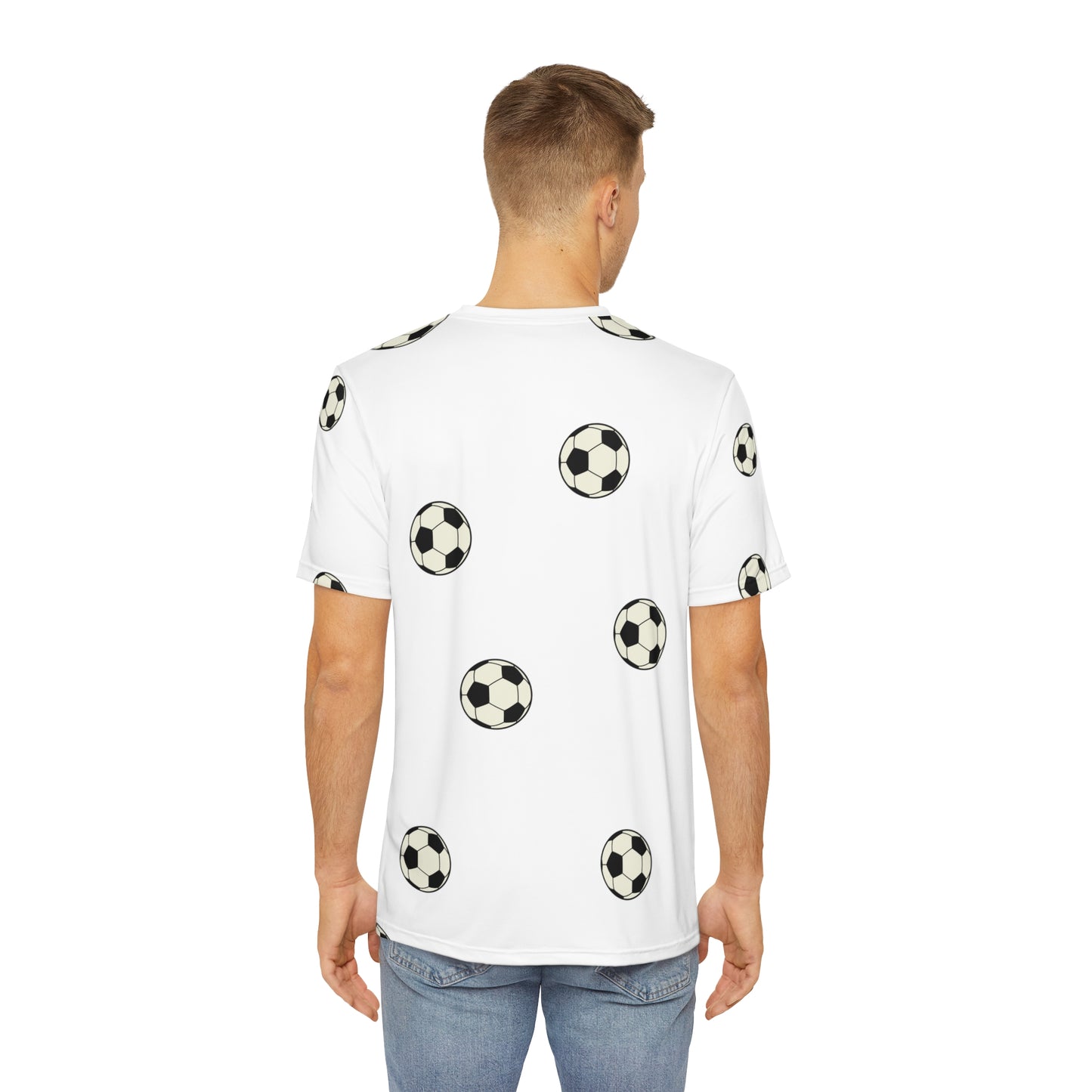 ‘Soccerballs’ Men's Polyester Tee (AOP)