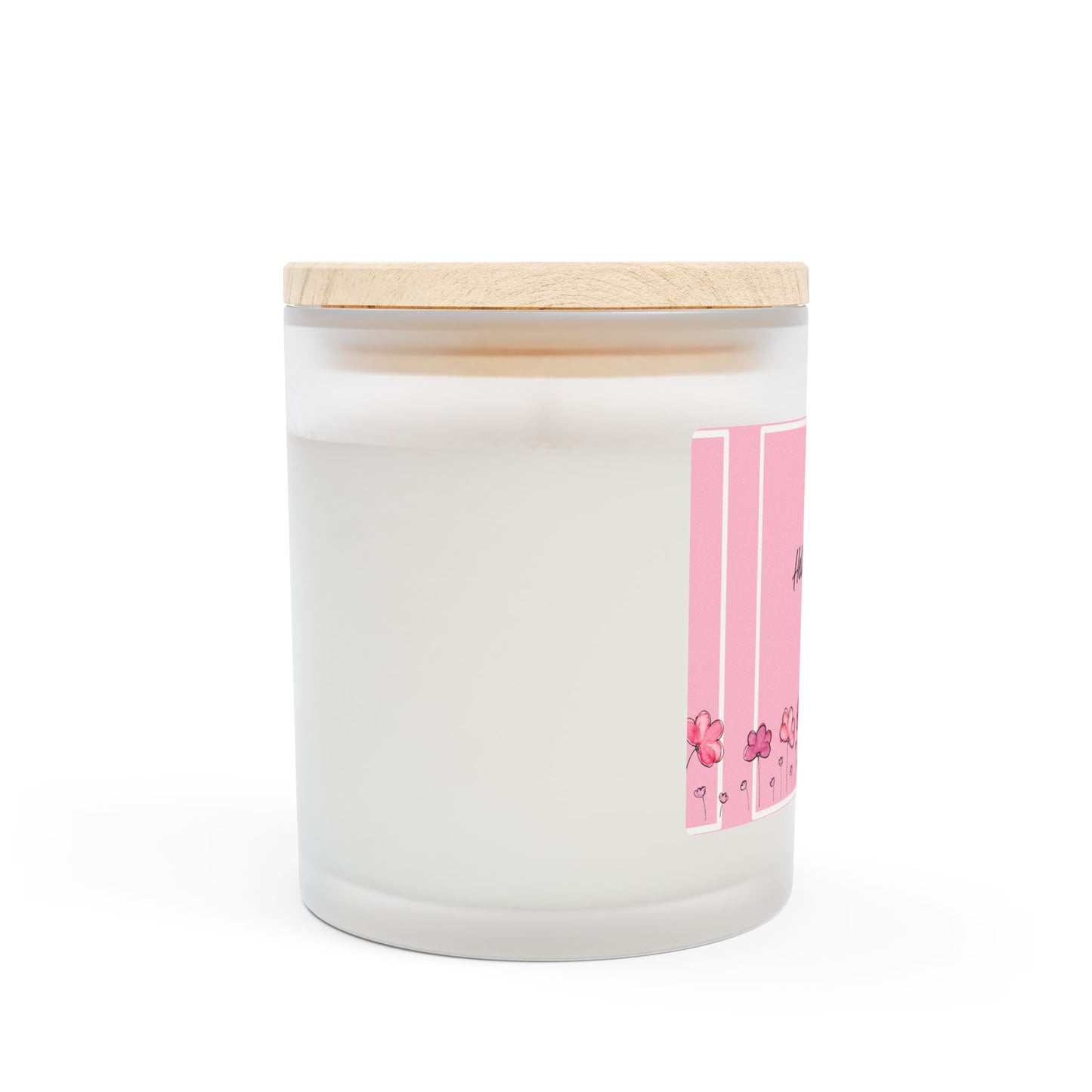 ‘Hello Love’ Frosted Glass Candle, 11oz