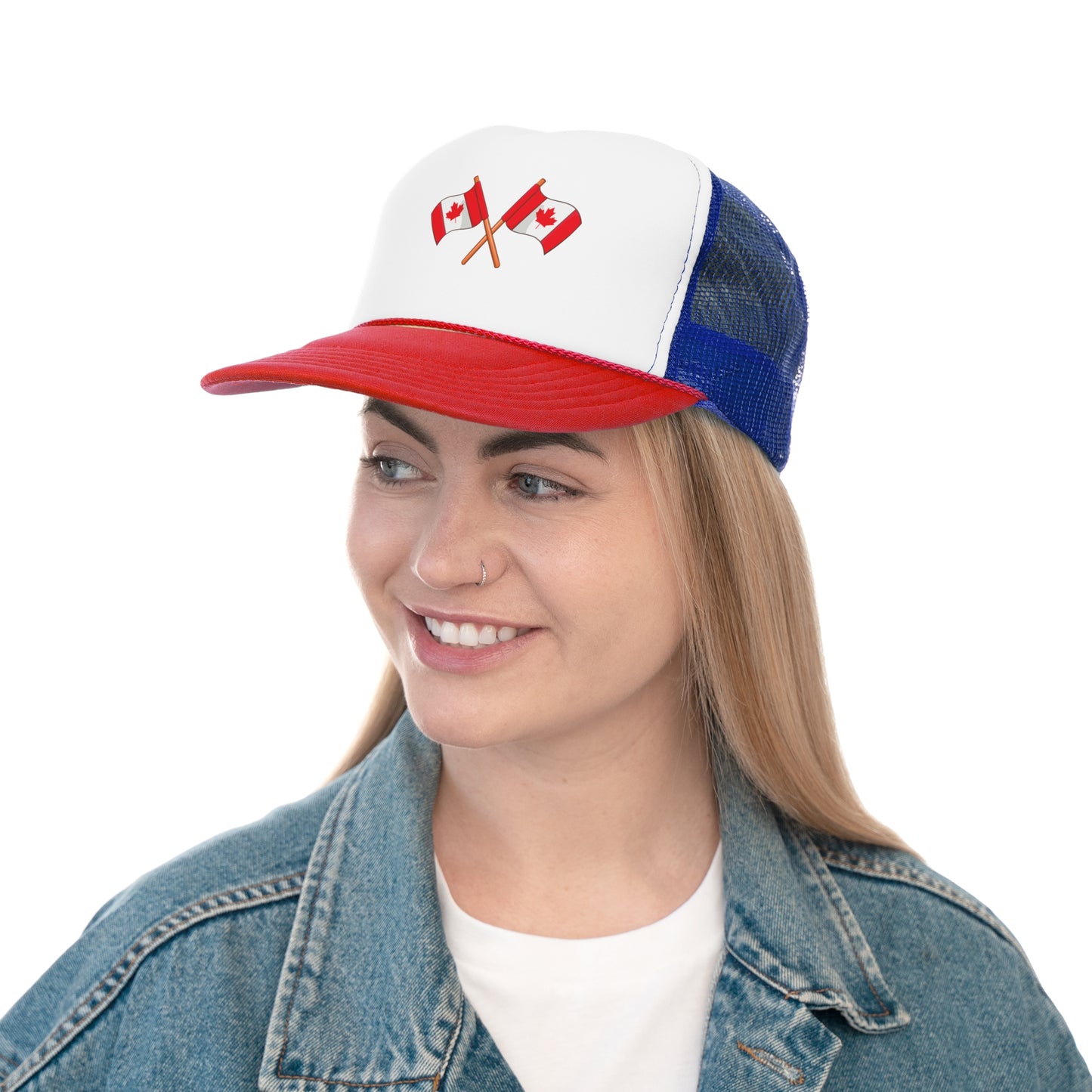 Canadian Pride Trucker Cap - Double Flag Design