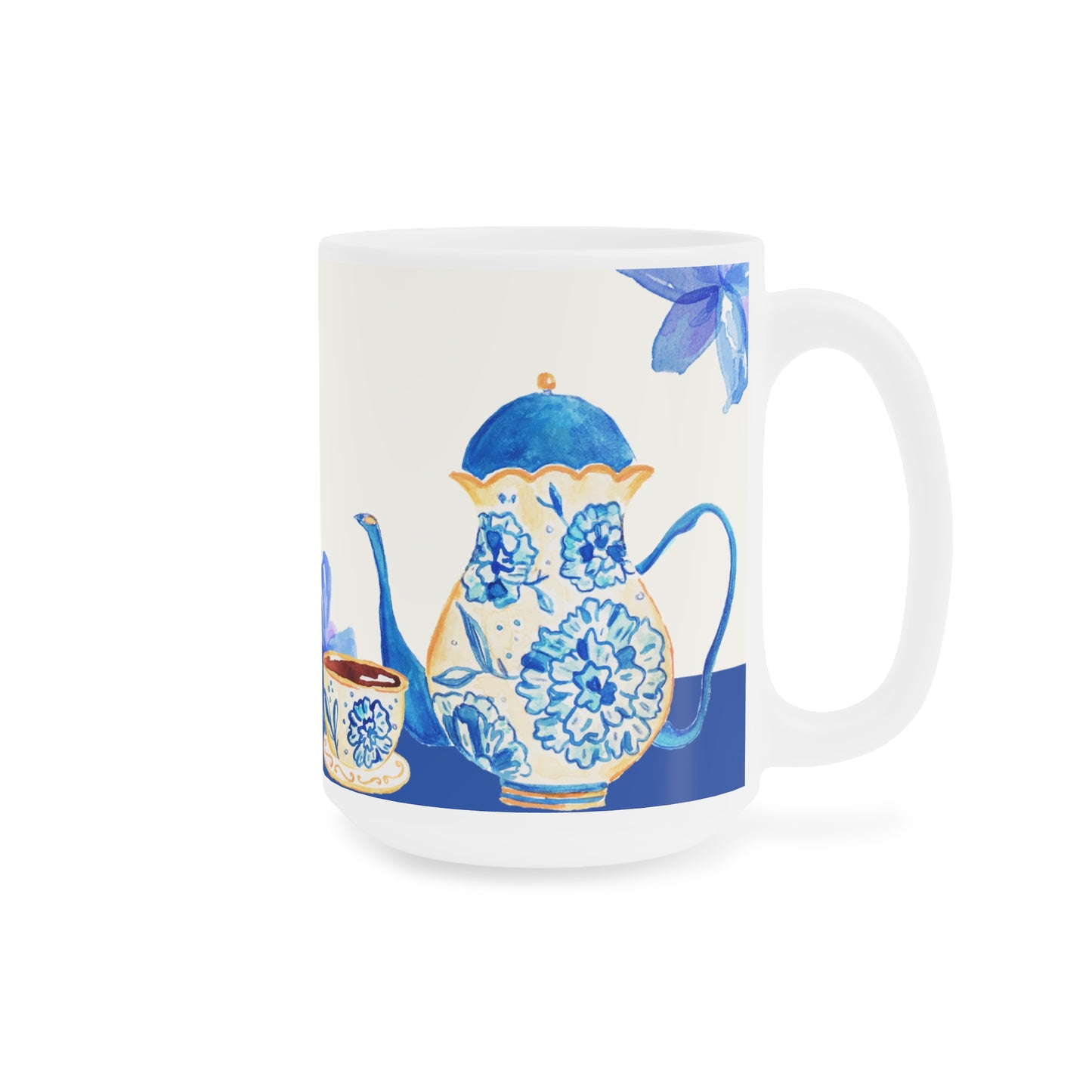 Floral Ceramic Mug - A Sweet Treat for Mom