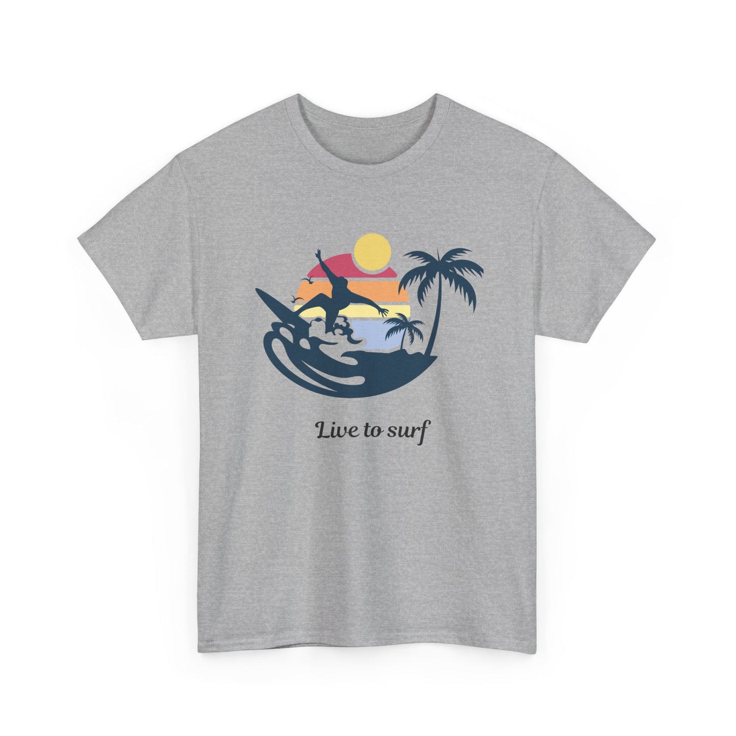 Surf Vibes Unisex Cotton Tee - Perfect for Beach Lovers, Summer Style, Gift for Surfers, Casual Wear, Graphic Tee