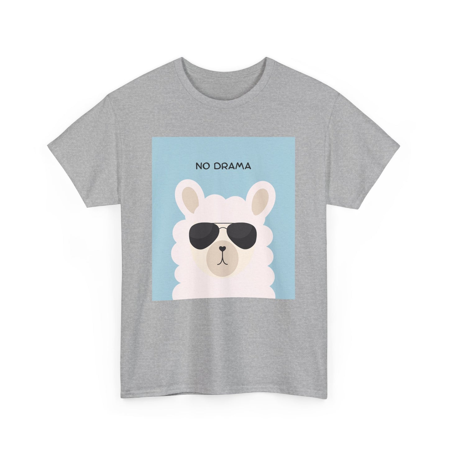 Chill Vibes Tee - No Drama Design, Casual T-Shirt, Gift for Llama Lovers, Everyday Wear, Fun Graphic Shirt