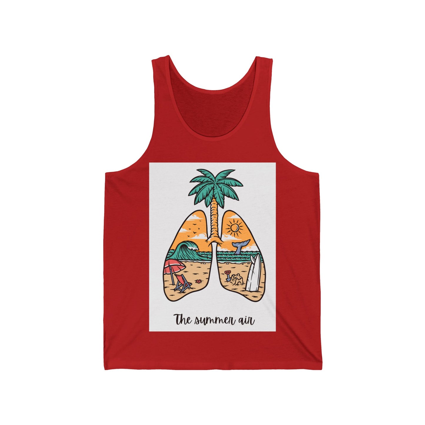 Summer Vibes Unisex Jersey Tank Top | Beachwear, Vacation, Outdoor Activities, Gift for Her/Him, Relaxed Fit