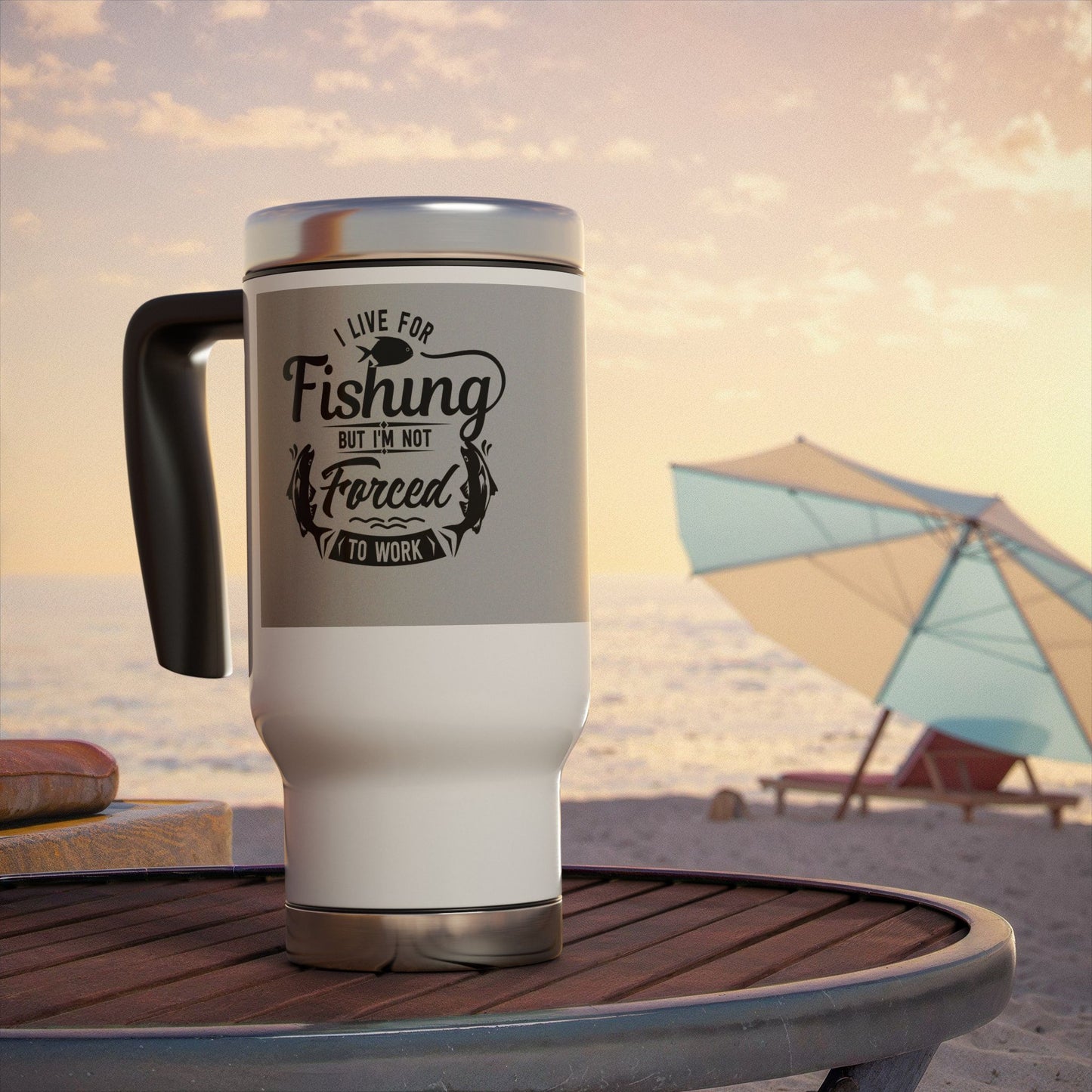 Fishing Enthusiast Travel Mug, Funny Fishing Gift, Stainless Steel Coffee Cup, Outdoor Adventure Mug, Birthday Gift for Him