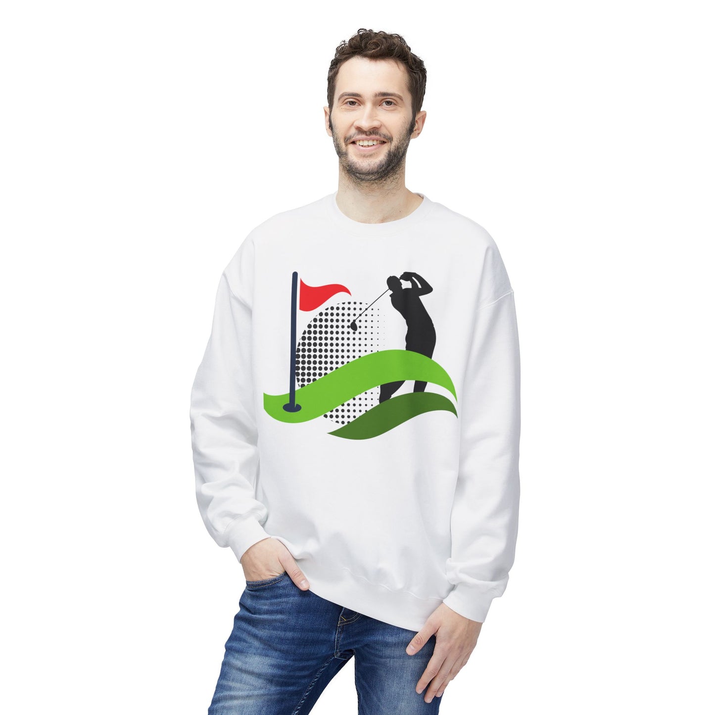 Golf Lover's Unisex Fleece Crewneck Sweatshirt - Perfect for Sports Enthusiasts