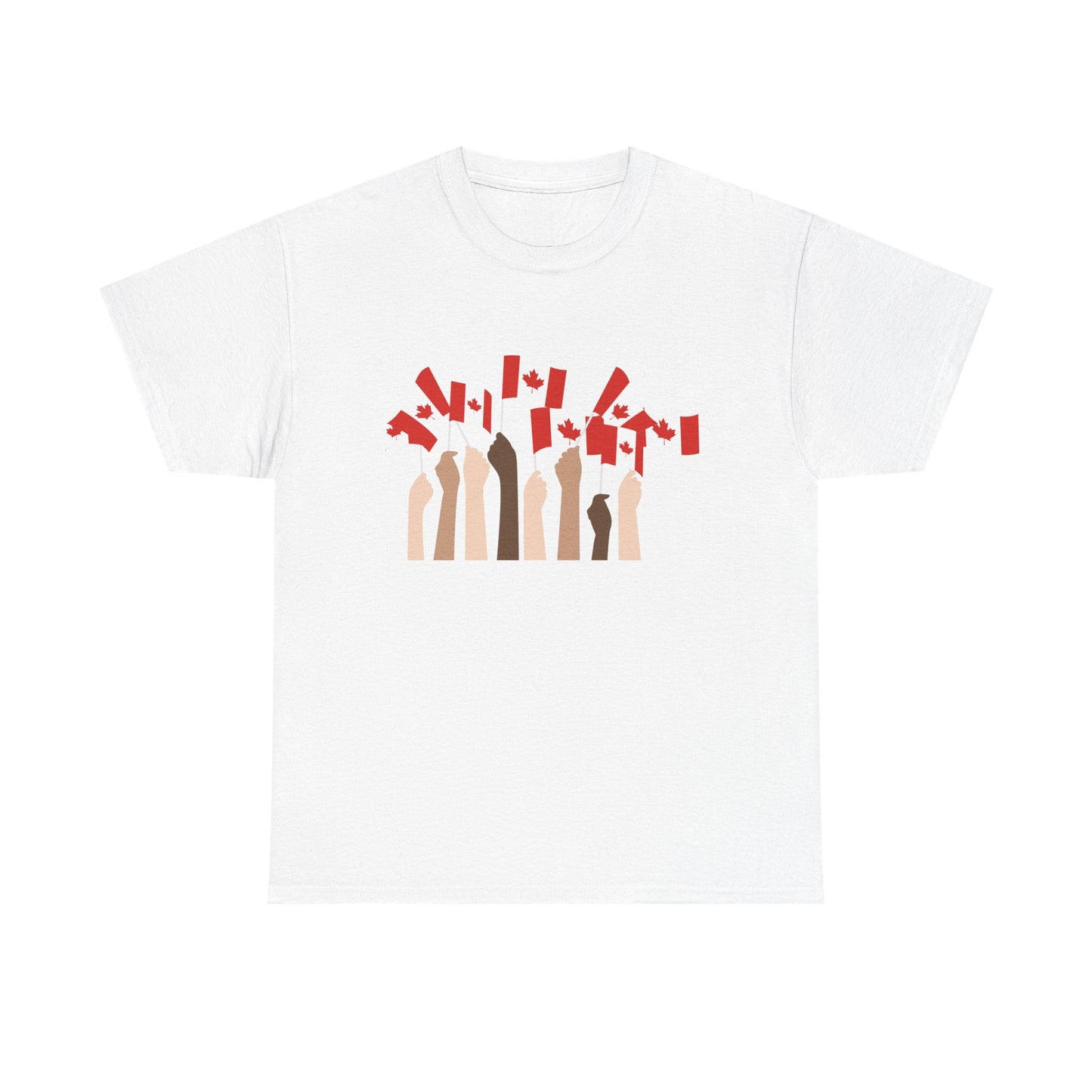 Canadian Pride Unisex Heavy Cotton Tee - Celebrate Canada Day with Unity Design