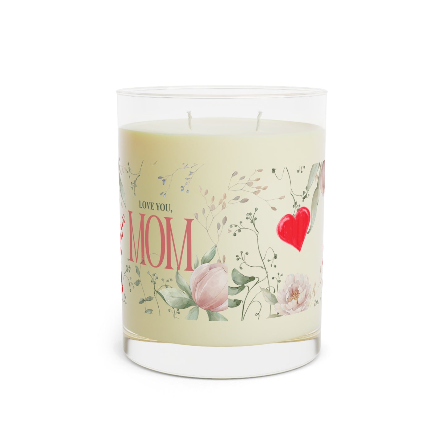 ‘I Love You Mom’ Scented Candle - Full Glass, 11oz