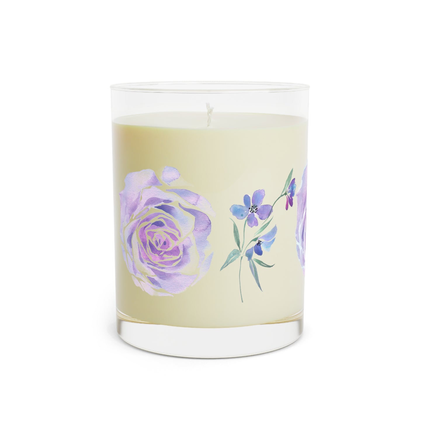 ‘Painted Lilac Rose’ Scented Candle - Full Glass, 11oz