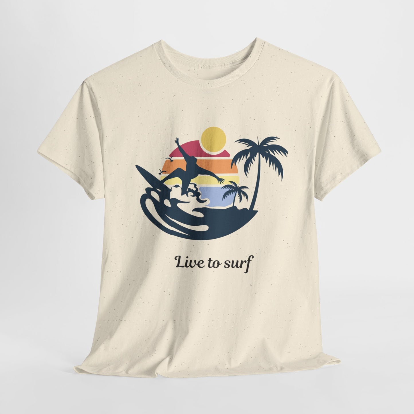 Surf Vibes Unisex Cotton Tee - Perfect for Beach Lovers, Summer Style, Gift for Surfers, Casual Wear, Graphic Tee