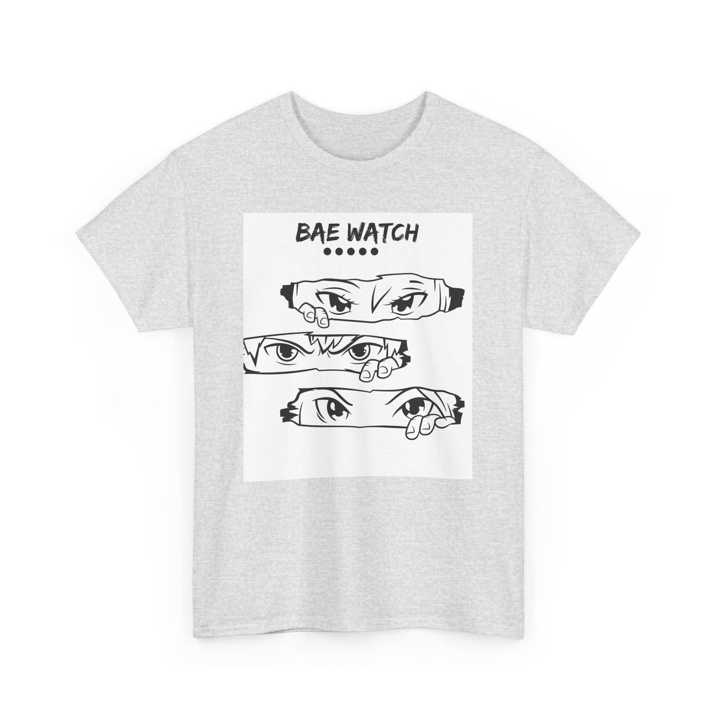 Bae Watch Unisex Heavy Cotton Tee - Fun and Playful Graphic Tee for Couples
