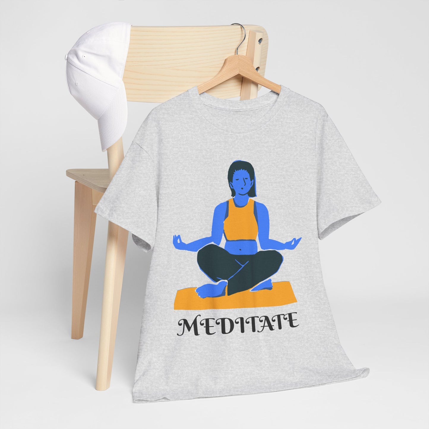 ‘MEDITATE’ Unisex Heavy Cotton Tee