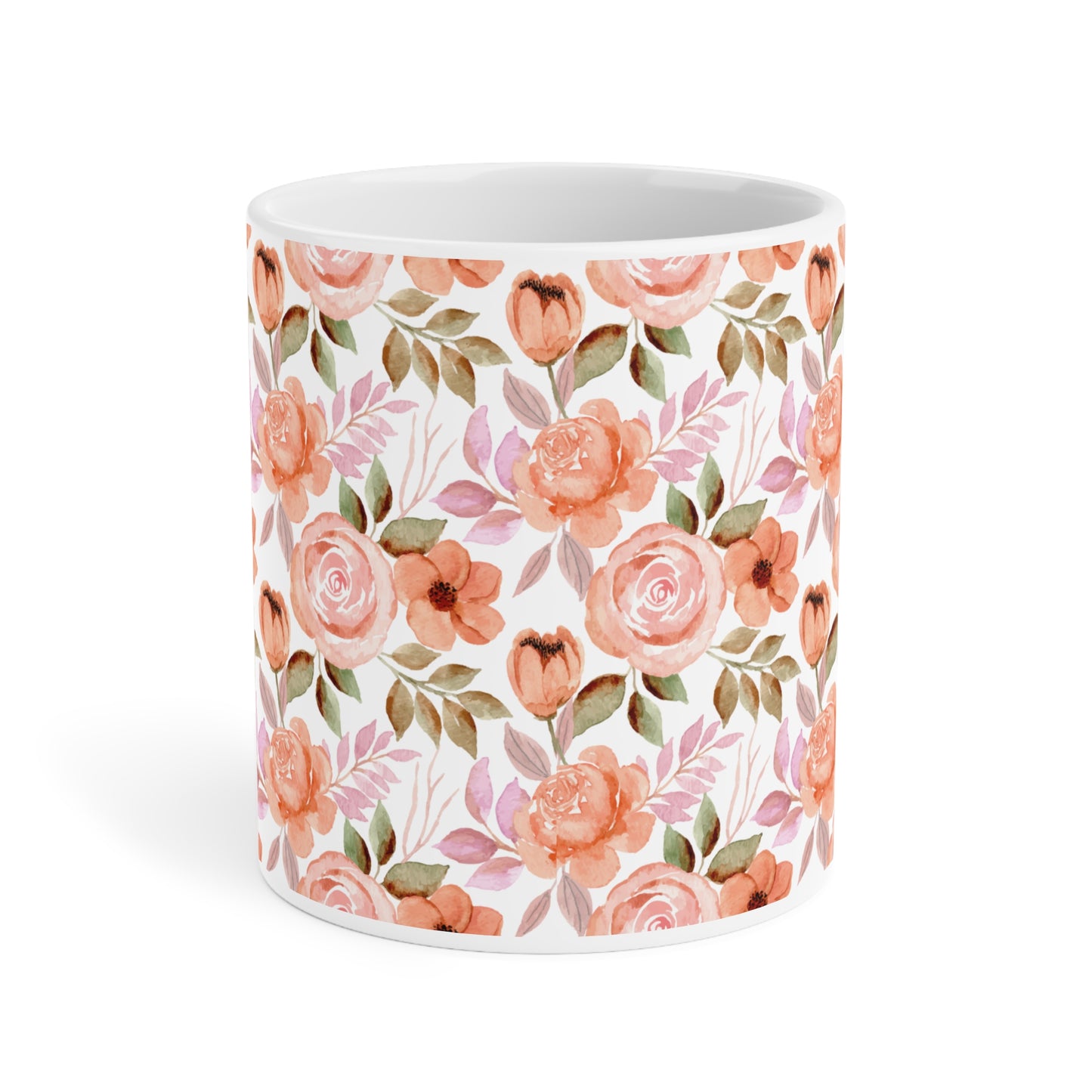 Floral Ceramic Coffee Mug (CDA)- 11oz/15oz/20oz - Perfect for Tea Lovers and Gift Giving