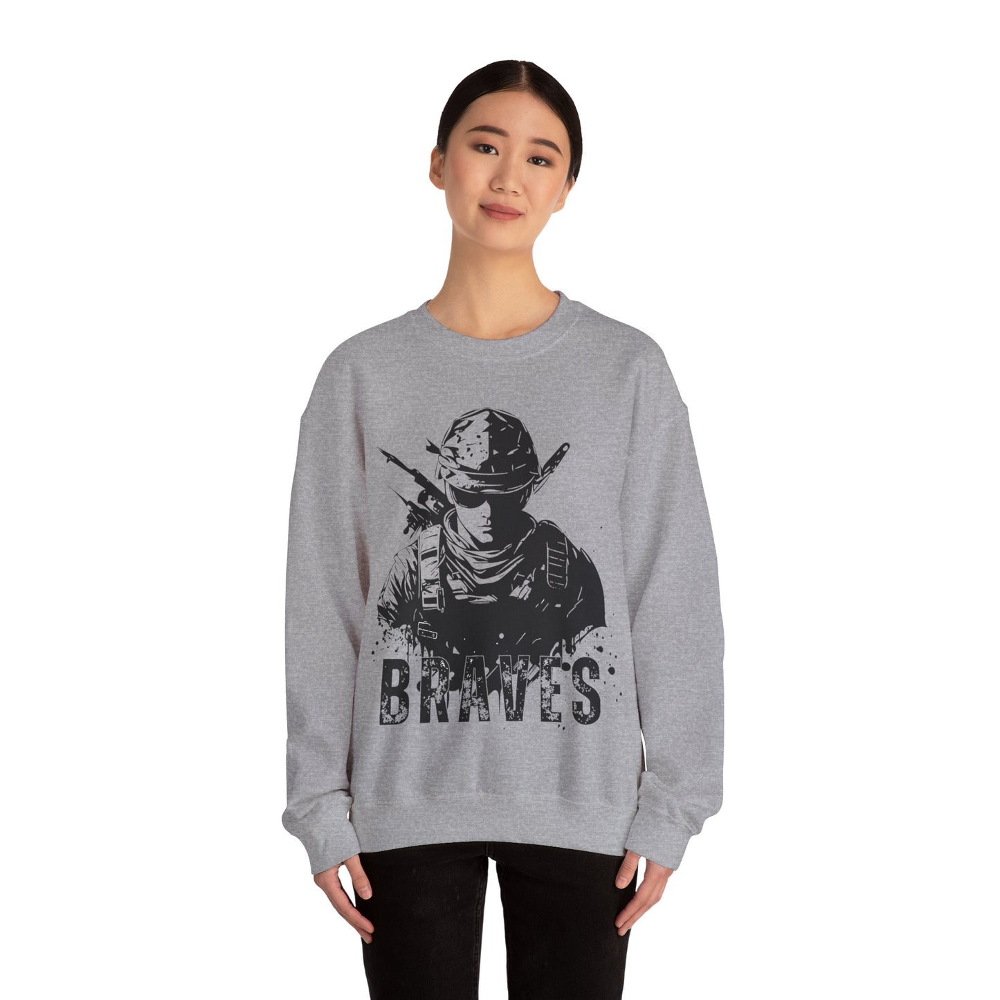 Braves Soldier Crewneck Sweatshirt - Unisex Heavy Blend