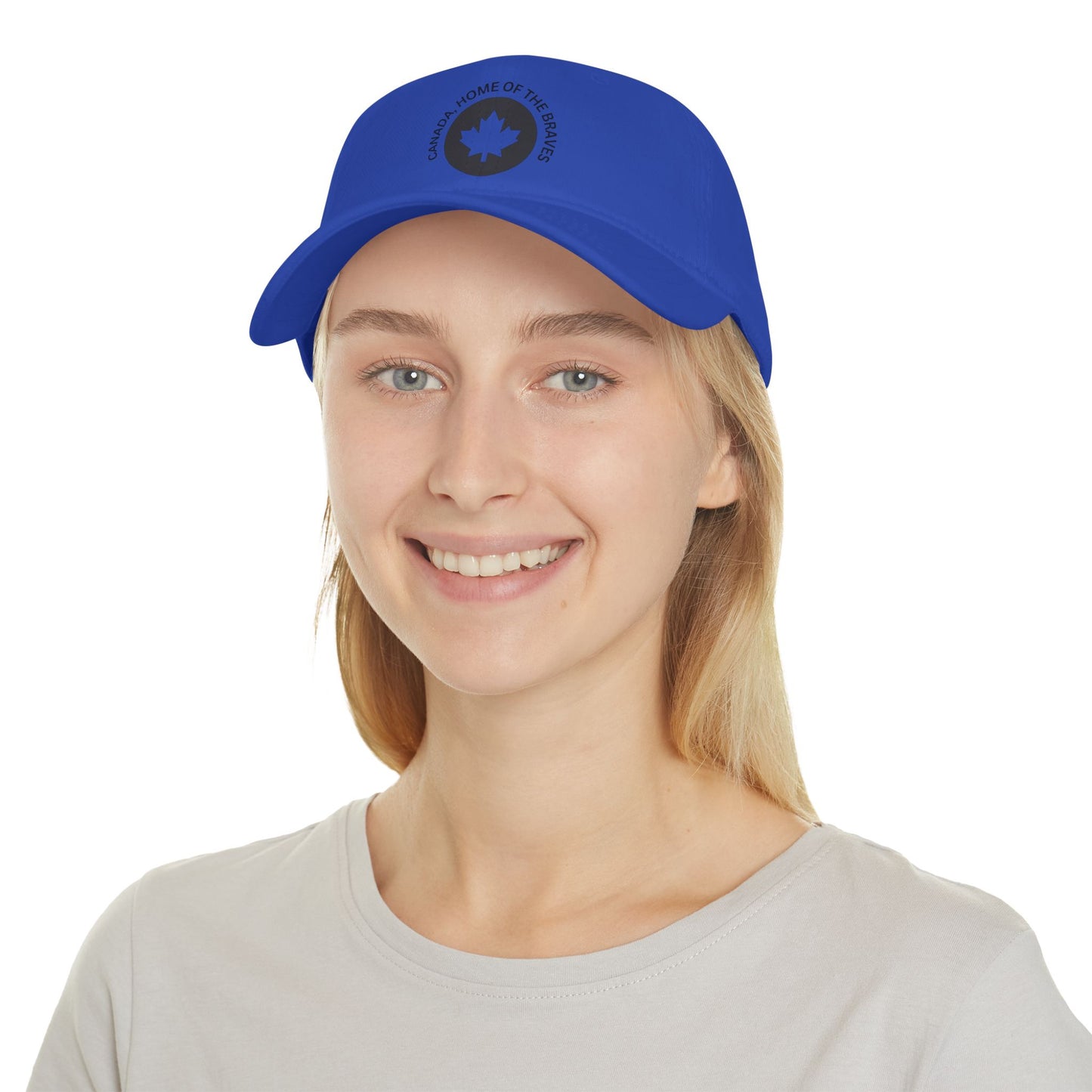 Red Low Profile Baseball Cap - Canada Home of the Braves