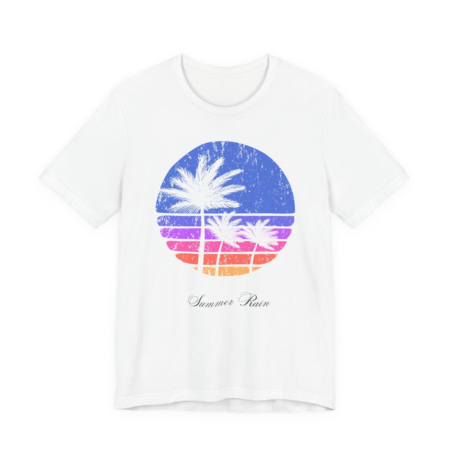 Summer Vibes Graphic Tee, Unisex Jersey Tee for Beach Lovers, Retro Summer T-Shirt, Vacation Style Tee, Gift for Sun Chasers
