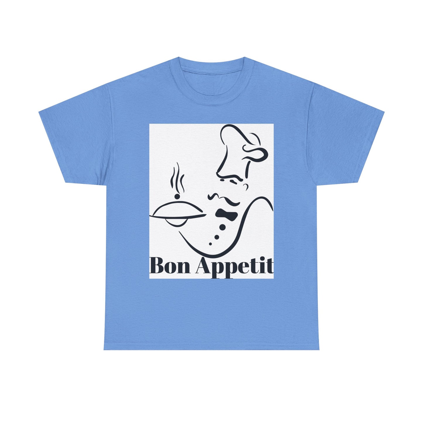 Bon Appetit Chef Unisex Heavy Cotton Tee - Perfect for Food Lovers & Culinary Chefs