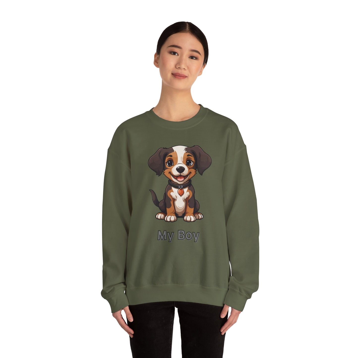 ‘My Boy’ Personaliaed Unisex Heavy Blend™ Crewneck Sweatshirt. Replace My Boy with your dog’s name