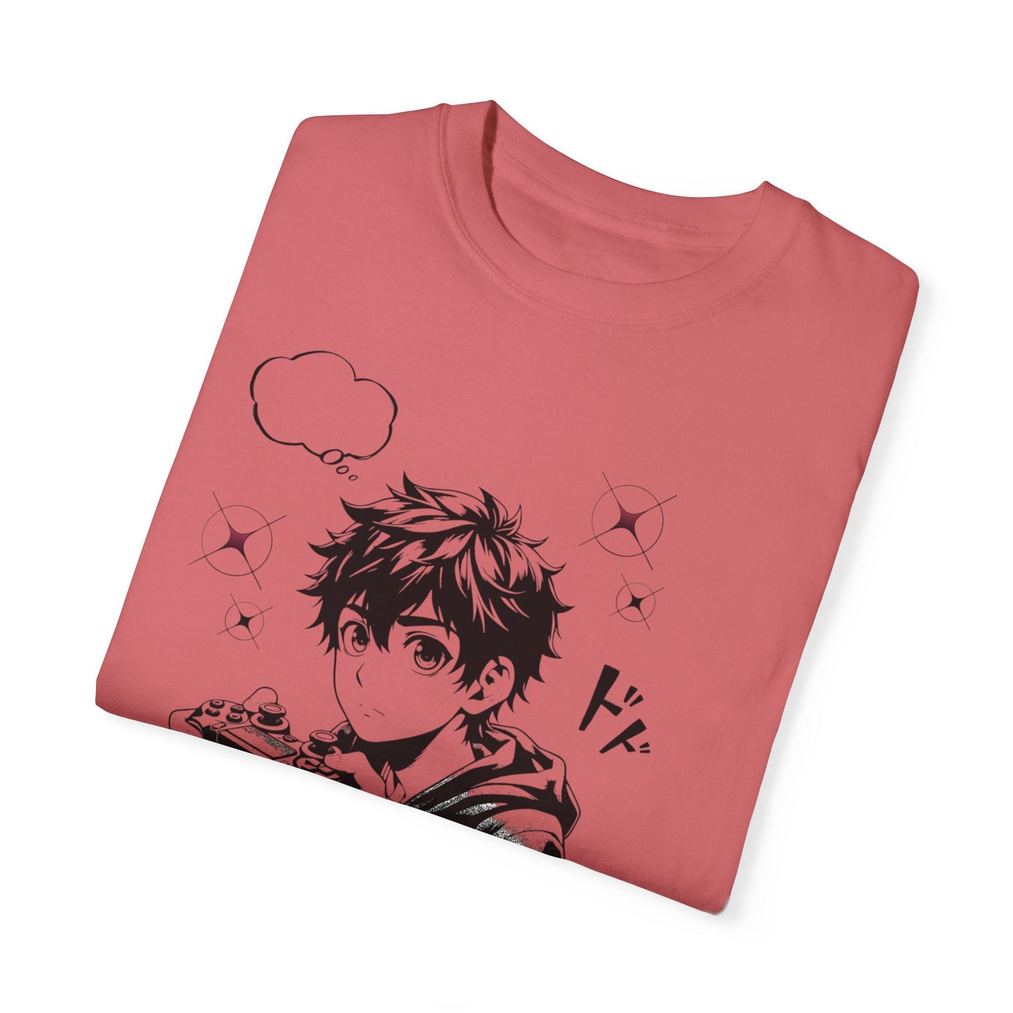 Anime 'Live to Play' Unisex Garment-Dyed T-Shirt