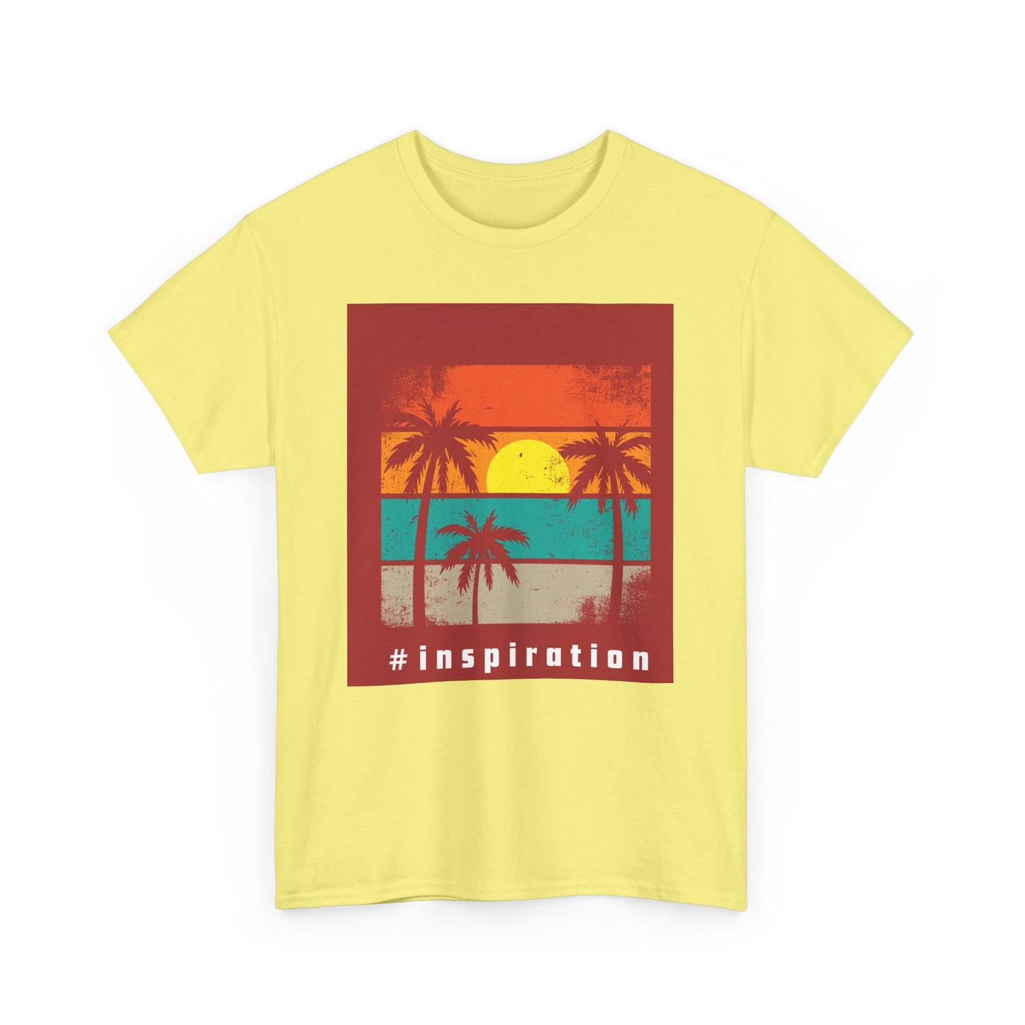 #Inspiration Unisex Heavy Cotton Tee - Beach Vibes Shirt, Summer Fashion, Gift for Friends, Casual Tee, Motivational Apparel