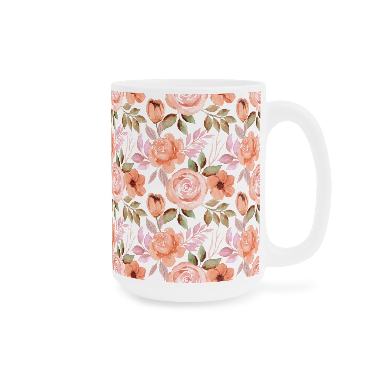 Floral Ceramic Coffee Mug (CDA)- 11oz/15oz/20oz - Perfect for Tea Lovers and Gift Giving