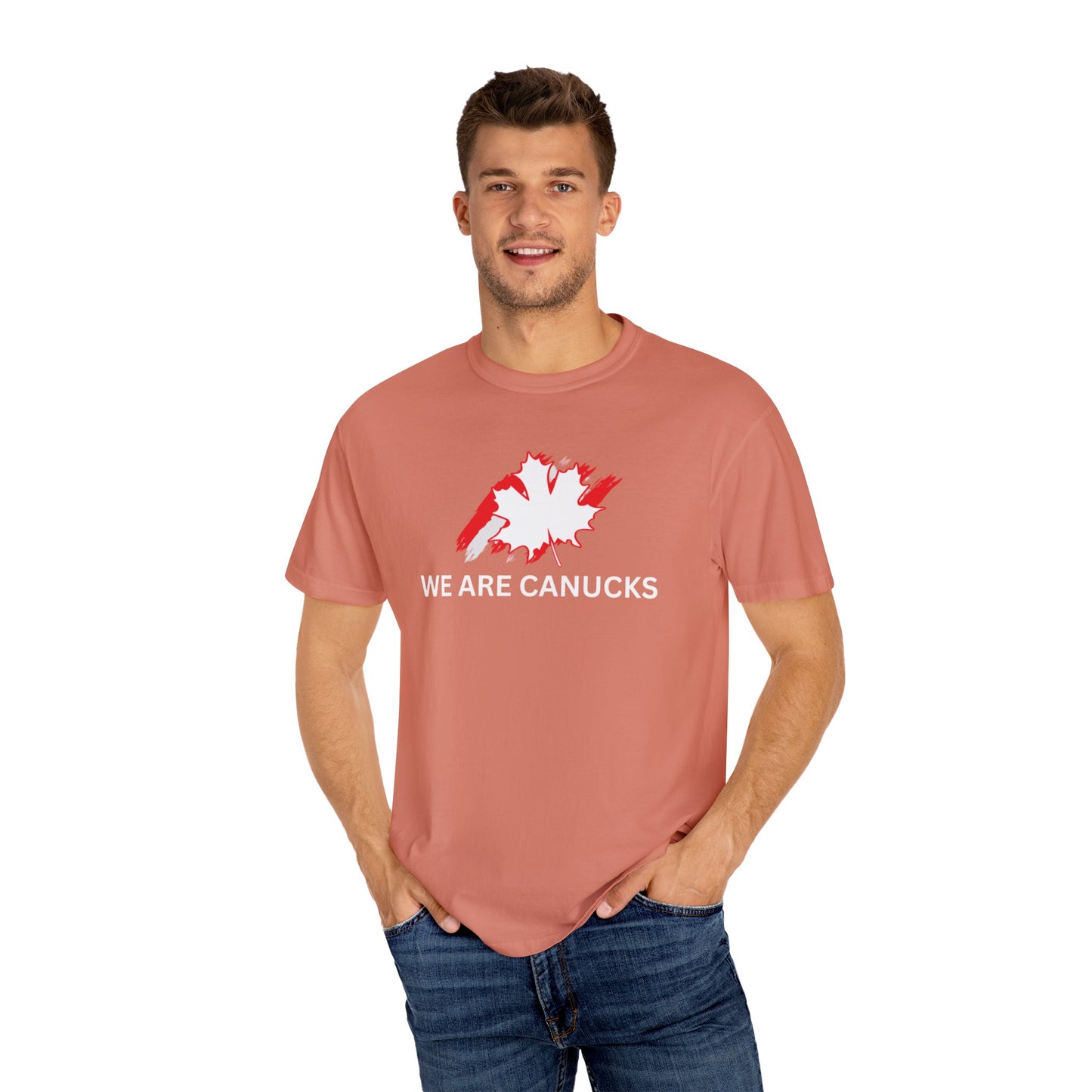Unisex Garment-Dyed T-shirt - 'We Are Canucks' Canada Pride Tee