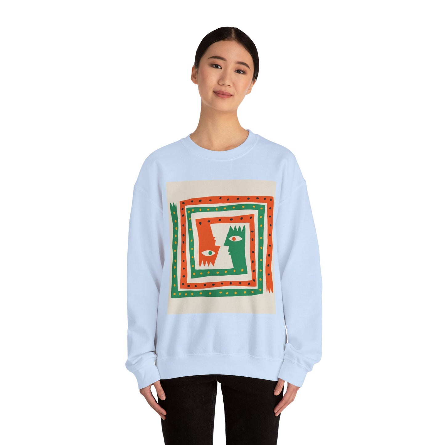‘Happiness’ Red/Green Unisex Heavy Blend™ Crewneck Sweatshirt