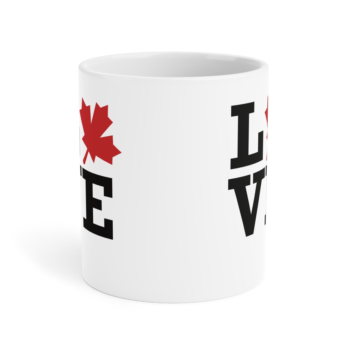 Love Canada Ceramic Mug - Perfect for Coffee Lovers